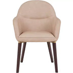 LeisureMod Elias Dining Chair  Upholstered Leather Or Velvet Seat with Powder-Coated Legs, Modern Kitchen, Dining Room, Cafe, Comfortable Seating