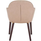 LeisureMod Elias Dining Chair  Upholstered Leather Or Velvet Seat with Powder-Coated Legs, Modern Kitchen, Dining Room, Cafe, Comfortable Seating