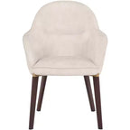 LeisureMod Elias Dining Chair  Upholstered Leather Or Velvet Seat with Powder-Coated Legs, Modern Kitchen, Dining Room, Cafe, Comfortable Seating