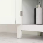 HOMCOM Bathroom Cabinet, Bathroom Floor Cabinet with Adjustable Shelves, Freestanding Storage Cabinet with Doors, White