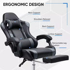 Sedia da gaming da corsa ergonomica JIONJOY con schienale alto, supporto lombare e braccioli regolabili