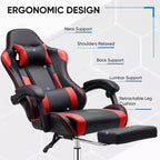Sedia da gaming da corsa ergonomica JIONJOY con schienale alto, supporto lombare e braccioli regolabili
