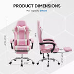 Sedia da gaming da corsa ergonomica JIONJOY con schienale alto, supporto lombare e braccioli regolabili