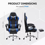 Sedia da gaming da corsa ergonomica JIONJOY con schienale alto, supporto lombare e braccioli regolabili