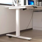 Famapy Scrivania Sollevabile Scrivania per Computer Grande Scrivania All-in-One Mobile Contenitore Composito Bianco