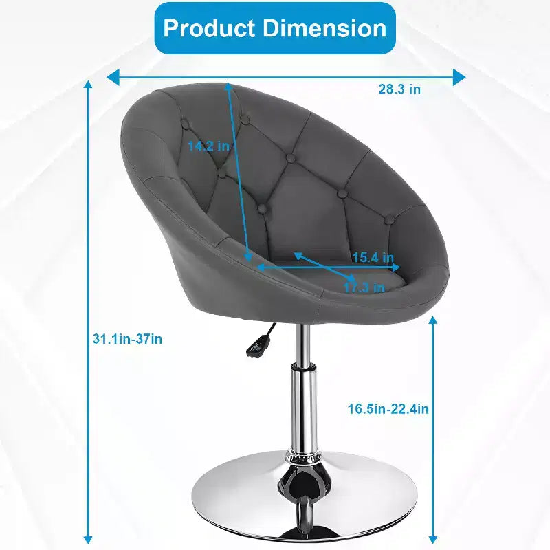 FDW Vanity Chair Living Room Chair Adjustable Height Home Bar Stool Makeup Chair