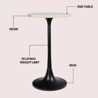 JONATHAN Y Nysha 25 Modern Bohemian Metal/Resin Inlay Top End Table