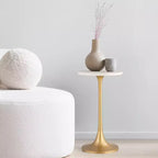 JONATHAN Y Nysha 25 Modern Bohemian Metal/Resin Inlay Top End Table