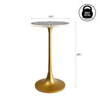JONATHAN Y Nysha 25 Modern Bohemian Metal/Resin Inlay Top End Table
