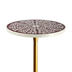 JONATHAN Y Nysha 25 Modern Bohemian Metal/Resin Inlay Top End Table