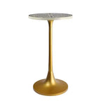 JONATHAN Y Nysha 25 Modern Bohemian Metal/Resin Inlay Top End Table