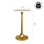 JONATHAN Y Nysha 25 Modern Bohemian Metal/Resin Inlay Top End Table