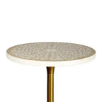 JONATHAN Y Nysha 25 Modern Bohemian Metal/Resin Inlay Top End Table