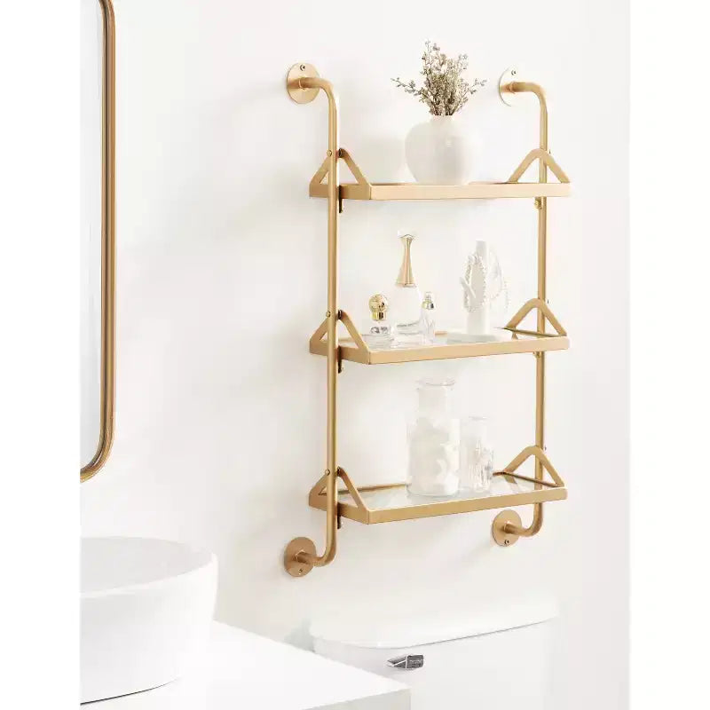 Kate & Laurel All Things Decor Mensola a muro a tre livelli Marit 18x30