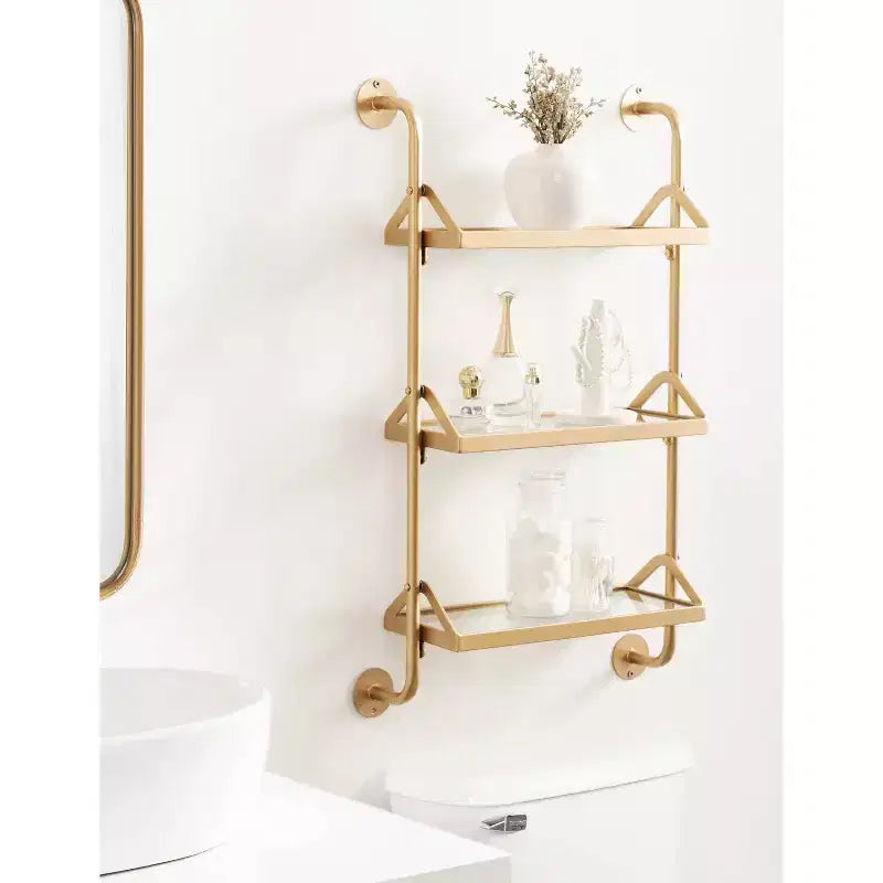 Kate & Laurel All Things Decor Mensola a muro a tre livelli Marit 18x30