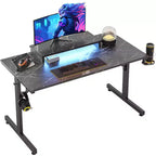 Bestier Scrivania da Gaming 42 Piccola Scrivania per Computer per Ufficio Domestico con Luci LED e Supporto per Monitor