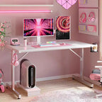 Bestier Scrivania da Gaming 42 Piccola Scrivania per Computer per Ufficio Domestico con Luci LED e Supporto per Monitor