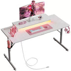 Bestier Scrivania da Gaming 42 Piccola Scrivania per Computer per Ufficio Domestico con Luci LED e Supporto per Monitor