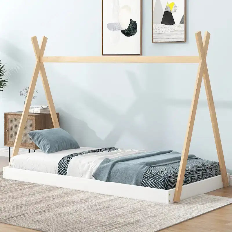 Lettino da tenda con struttura triangolare