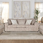 Roundhill Furniture Nason Wide Wale Corduroy Sofa and Loveseat Set