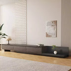Luck Live Contemporary 78.7in modern expandable TV stand in Dark Walnut, media console with 3 drawers