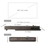 Luck Live Contemporary 78.7in modern expandable TV stand in Dark Walnut, media console with 3 drawers