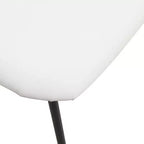 LeisureMod Upholstered Dining Chair in Leather with Beech Back and Iron Legs Set of 4 Lyra Series