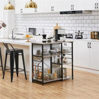 Yaheetech Scaffale da Cucina in Metallo con Struttura a Isola/Porta Forno a Microonde