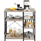 Yaheetech Scaffale da Cucina in Metallo con Struttura a Isola/Porta Forno a Microonde