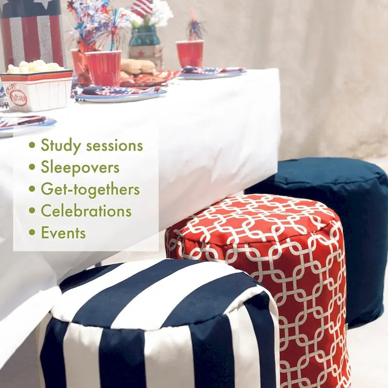 Majestic Home Goods South West Indoor / Outdoor Ottoman Pouf 16 L x 16 W x 17 H