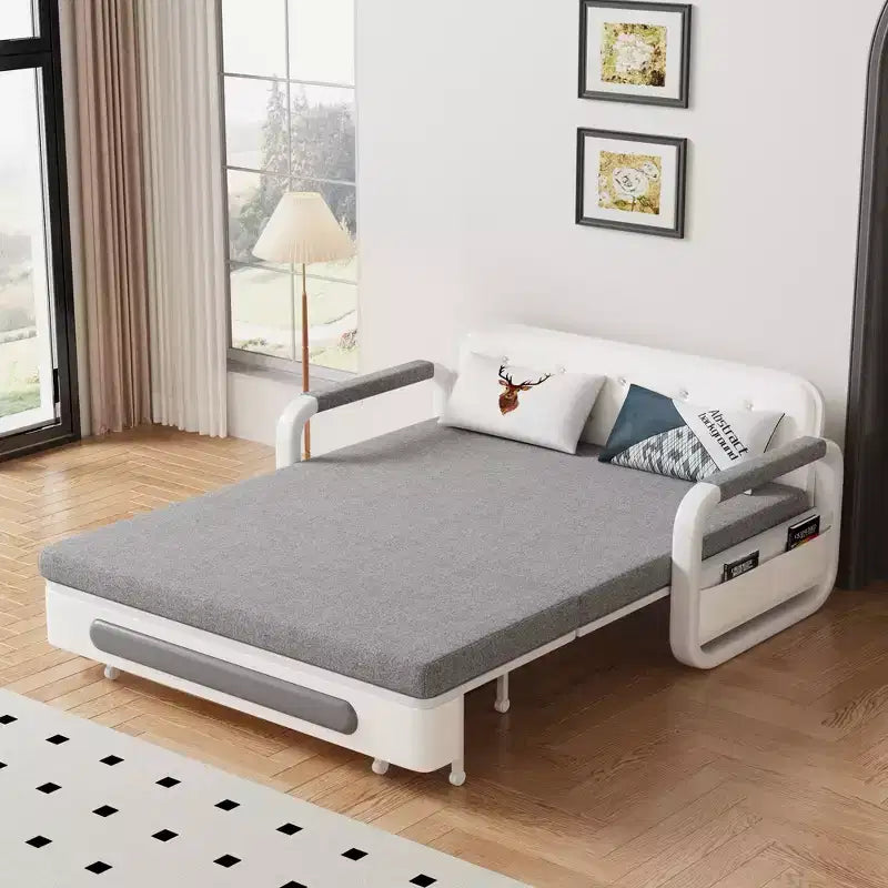Divano letto convertibile Luck Live Farmhouse da 152 cm con base contenitore, sedia pieghevole, divani per soggiorno