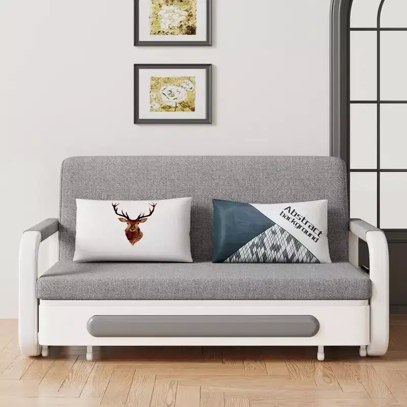 Divano letto convertibile Luck Live Farmhouse da 152 cm con base contenitore, sedia pieghevole, divani per soggiorno