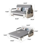 Divano letto convertibile Luck Live Farmhouse da 152 cm con base contenitore, sedia pieghevole, divani per soggiorno