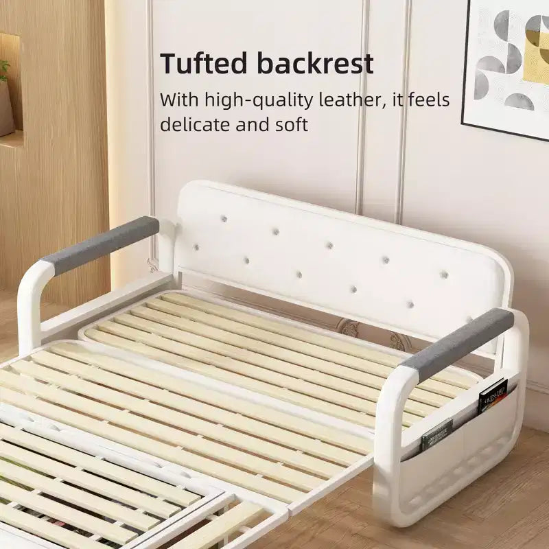Divano letto convertibile Luck Live Farmhouse da 152 cm con base contenitore, sedia pieghevole, divani per soggiorno