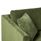 Poly & Bark Lucerne Sectional with Extra-Wide Chaise in Distressed Green Velvet