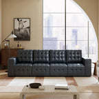 Pouf Aurora in Vera Pelle con Design Trapuntato di HULALA HOME