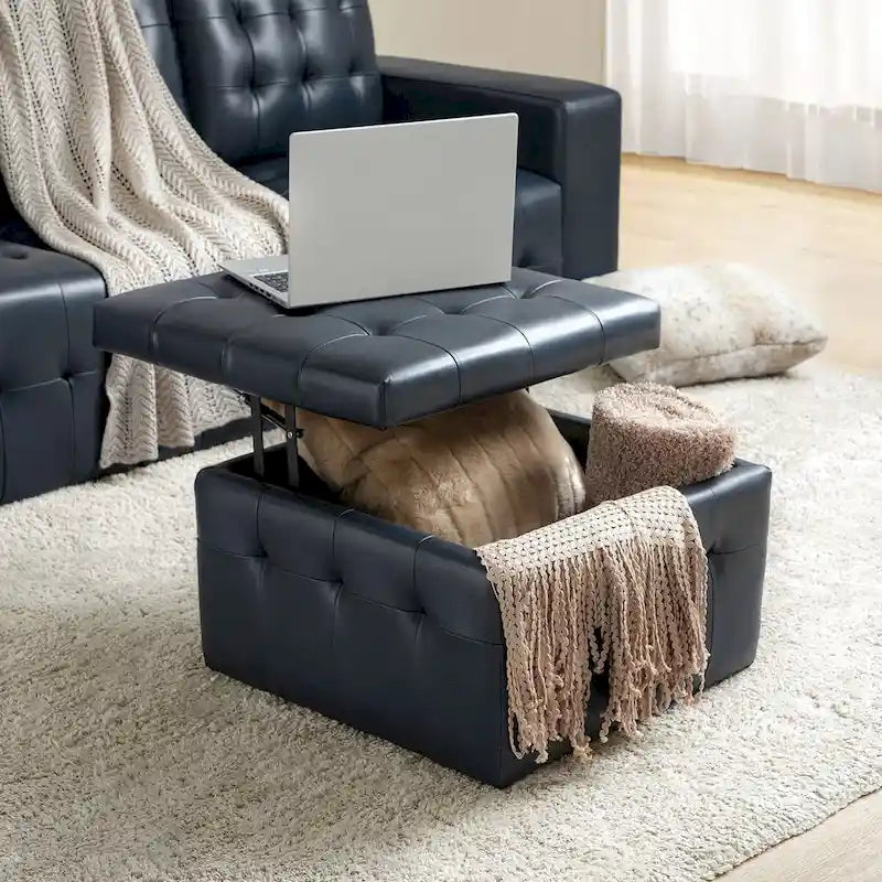 Pouf Aurora in Vera Pelle con Design Trapuntato di HULALA HOME