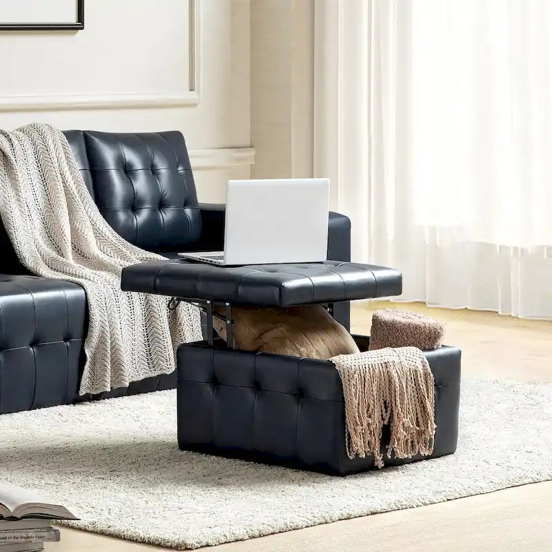 Pouf Aurora in Vera Pelle con Design Trapuntato di HULALA HOME