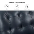 Pouf Aurora in Vera Pelle con Design Trapuntato di HULALA HOME