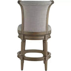 55 Downing Street Oliver 26 High Ash Gray and Oak Traditional Swivel Counter Stool