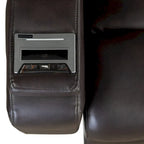 PU Leather Power Recliner Chair with Power Adjustable Headrest, USB Port, Storage Arms, Cup Holder Swivel Tray Table