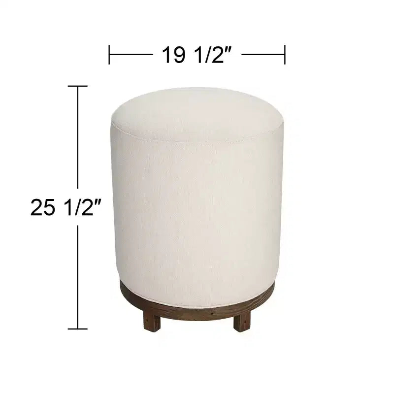 55 Downing Street Daniel Wood Swivel Bar Stool Brown 25 1/2 High Modern Zeus Pearl Cushion for Kitchen Counter Height Island Home