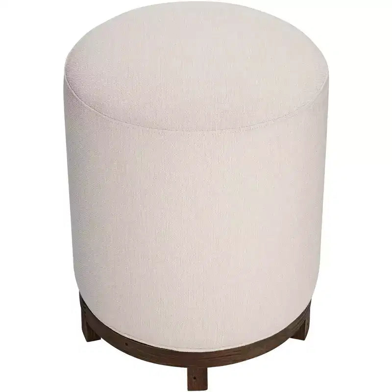 55 Downing Street Daniel Wood Swivel Bar Stool Brown 25 1/2 High Modern Zeus Pearl Cushion for Kitchen Counter Height Island Home