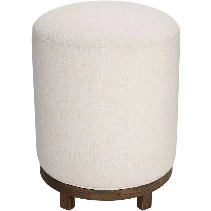 55 Downing Street Daniel Wood Swivel Bar Stool Brown 25 1/2 High Modern Zeus Pearl Cushion for Kitchen Counter Height Island Home