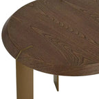55 Downing Street Simmons 21 1/2 Wide Brown Wood Sleek Round End Table