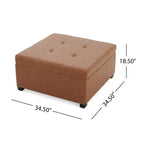 Christopher Knight Home Carlsbad Contemporary Upholstered Tufted Storage Ottoman