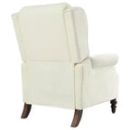 30W Accent Chair Push Back Recliner Armchair with Wing Back and Gourd-shaped Wooden Legs -ModernLuxe