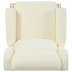 30W Accent Chair Push Back Recliner Armchair with Wing Back and Gourd-shaped Wooden Legs -ModernLuxe