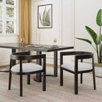 GDFStudio Vande Fabric Upholstered Wood Tub Dining Chairs (Set of 2)