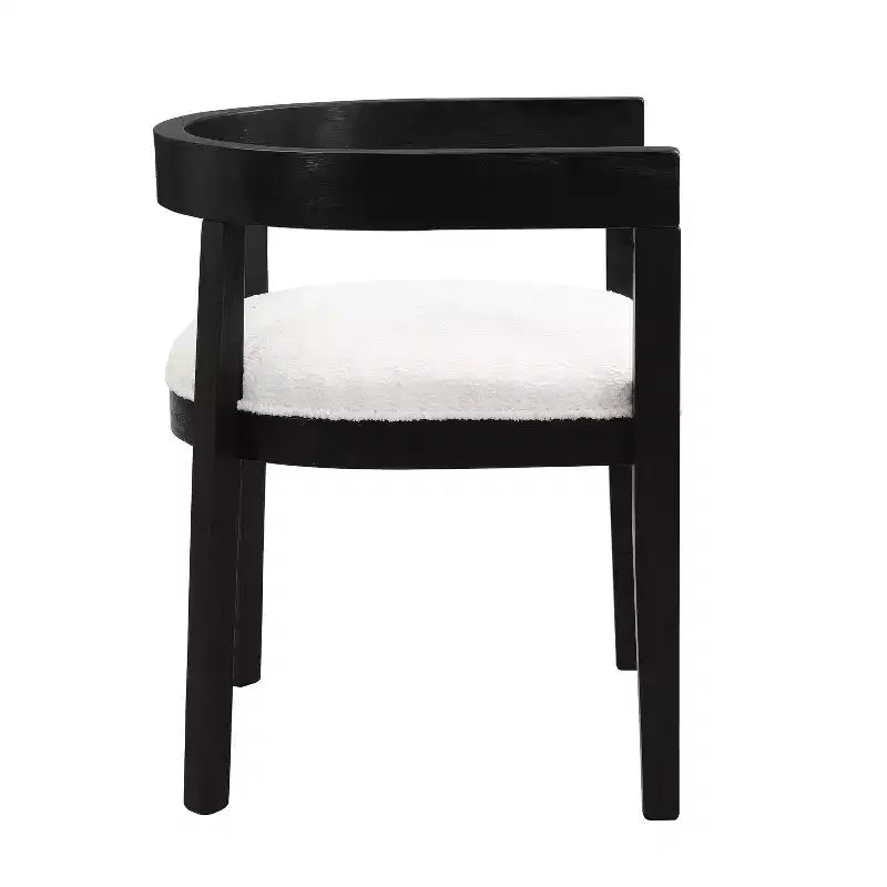 GDFStudio Vande Fabric Upholstered Wood Tub Dining Chairs (Set of 2)